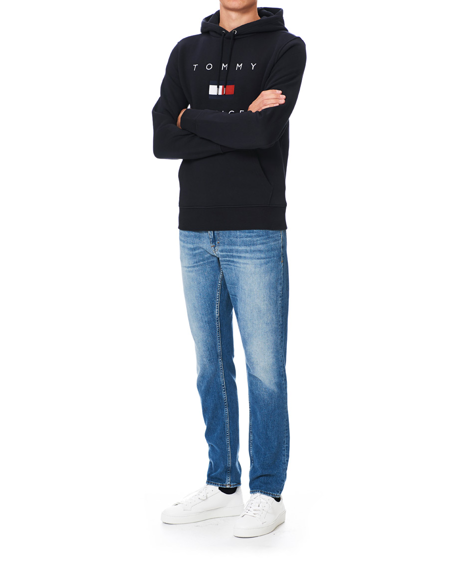Herr | Tröjor | Tommy Hilfiger | Flag Logo Hoodie Desert Sky