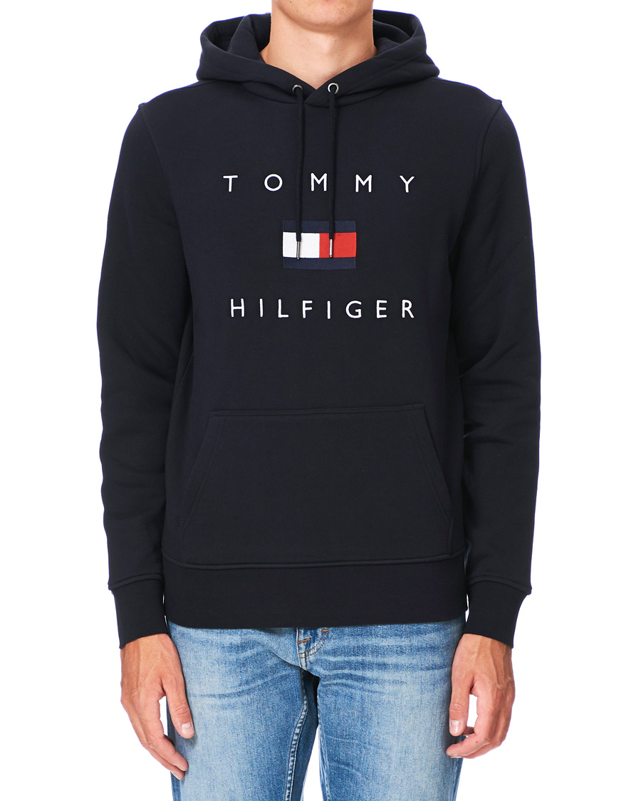 Herr | Tröjor | Tommy Hilfiger | Flag Logo Hoodie Desert Sky