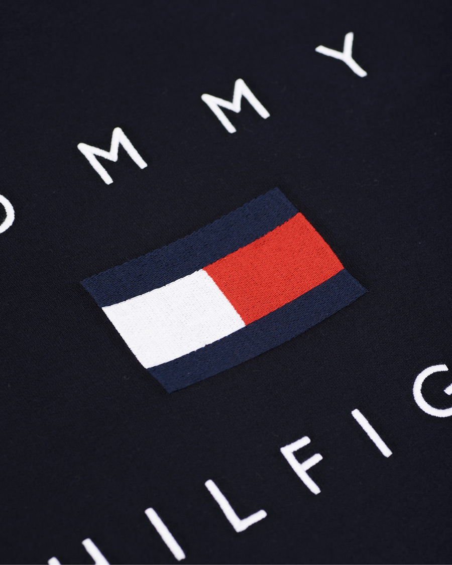 Herr | Tröjor | Tommy Hilfiger | Flag Logo Hoodie Desert Sky