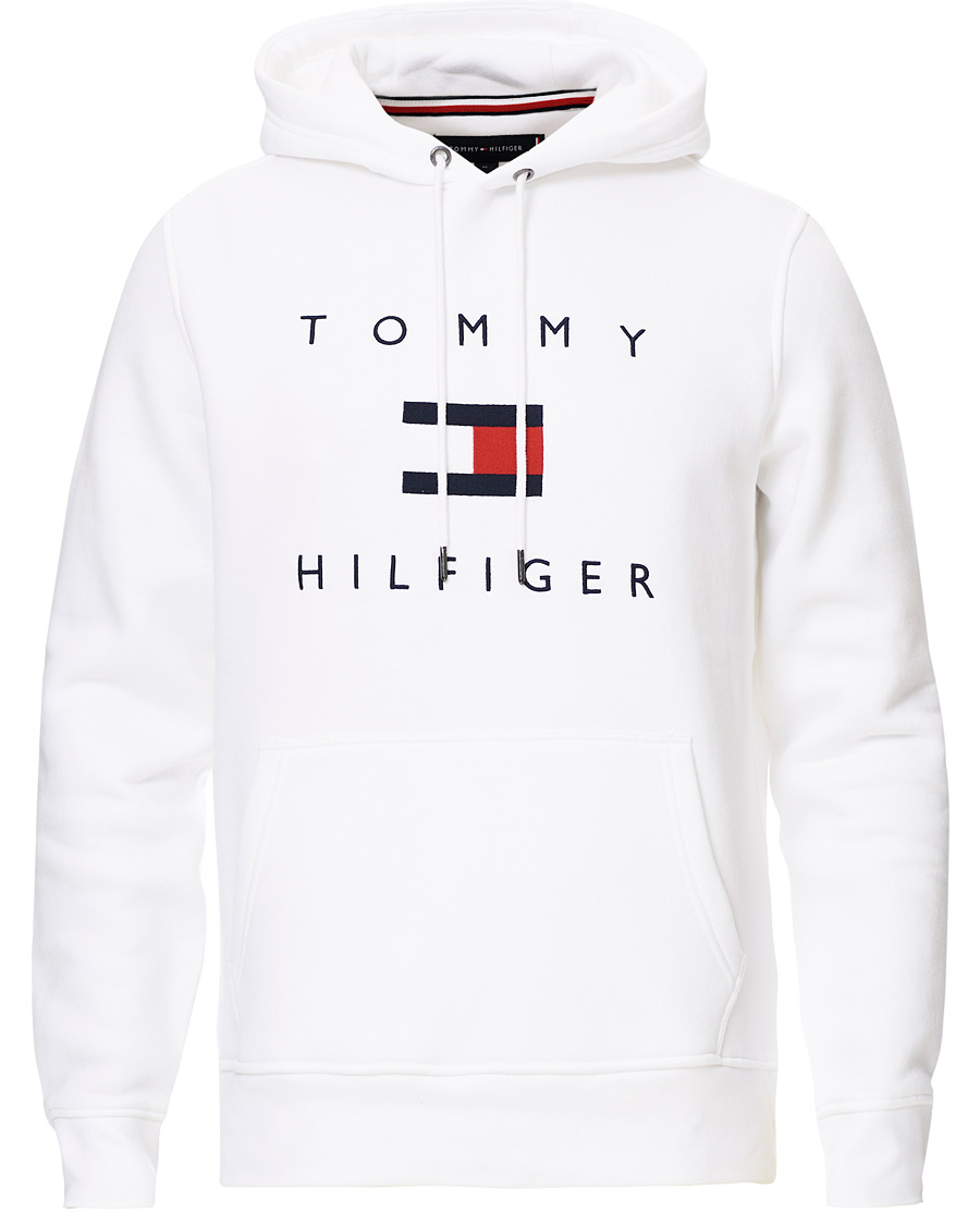 Herr | Tröjor | Tommy Hilfiger | Flag Logo Hoodie White