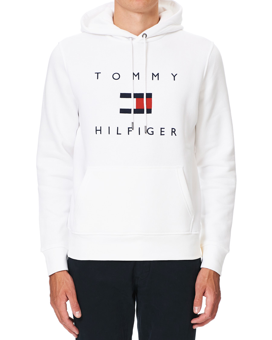 Herr | Tröjor | Tommy Hilfiger | Flag Logo Hoodie White