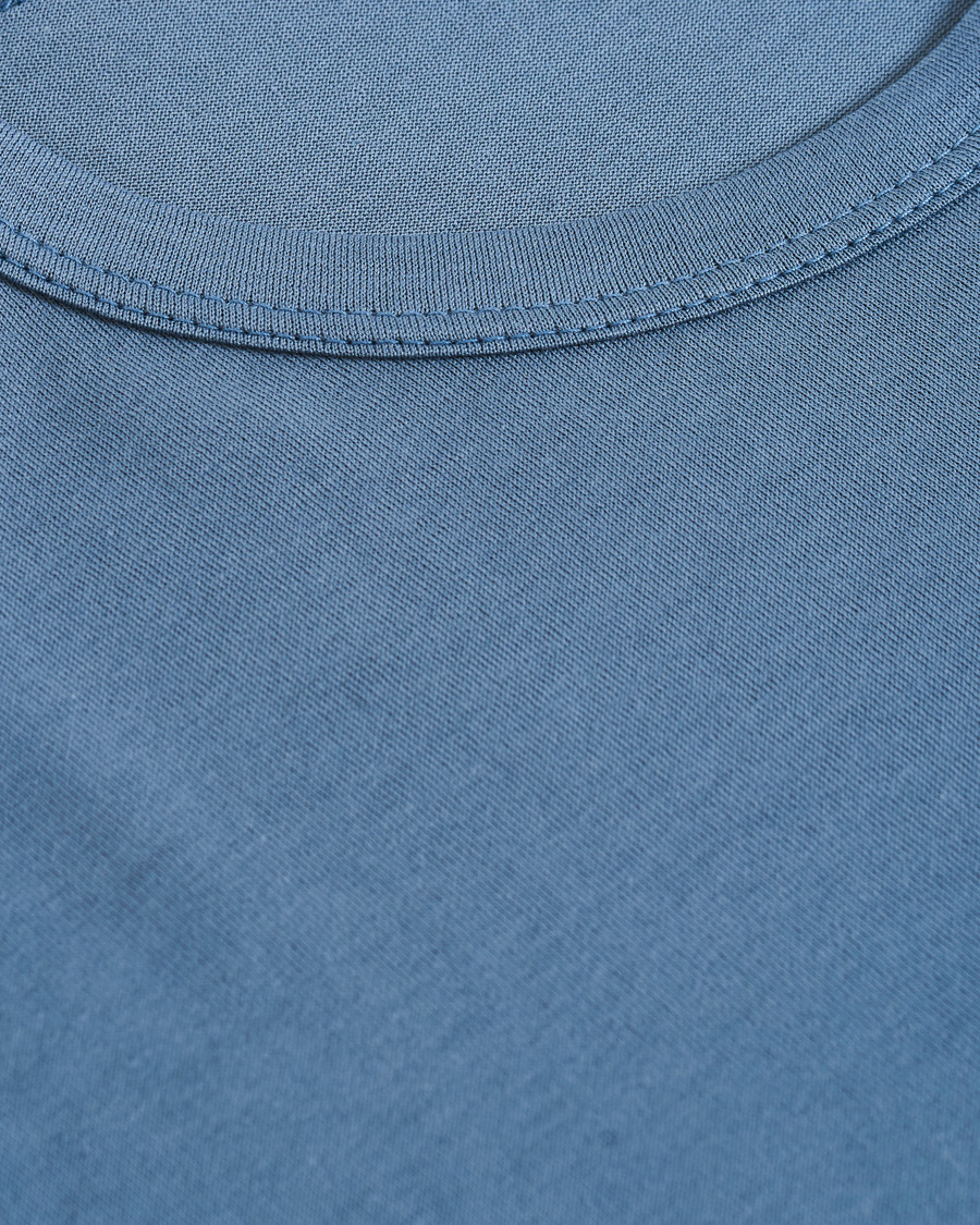 Herr | T-Shirts | Sunspel | Crew Neck Cotton Tee Blue Slate