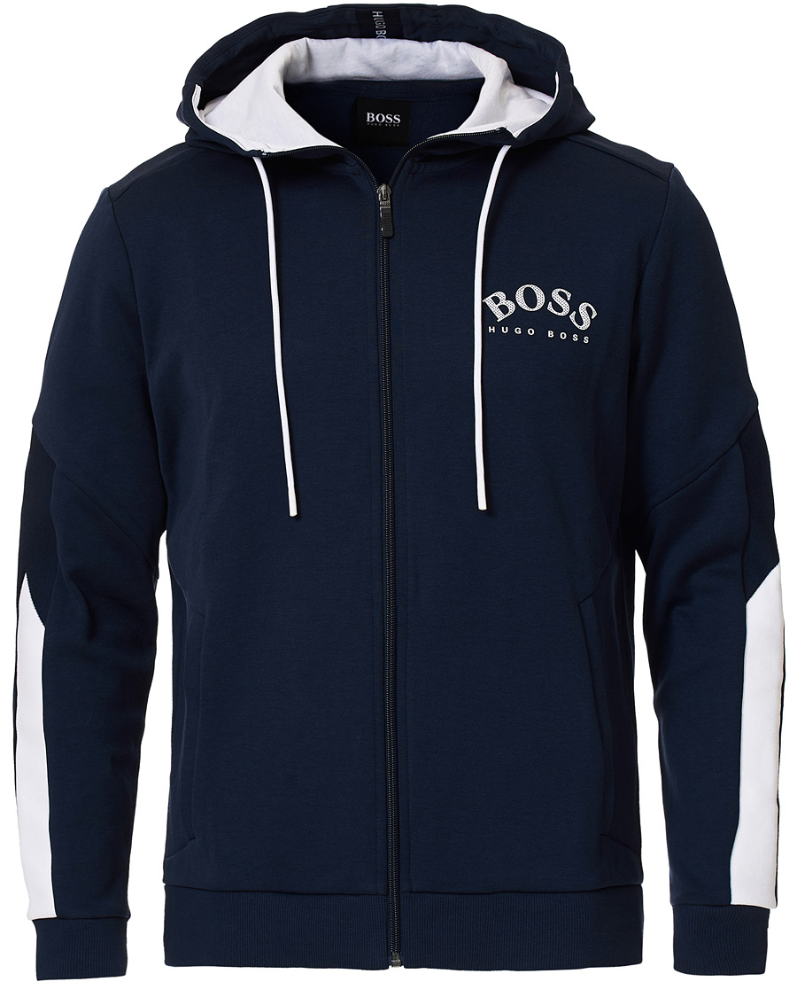 Herr | Tröjor | BOSS GREEN | BOSS Athleisure Saggy Full-Zip Hoodie Navy