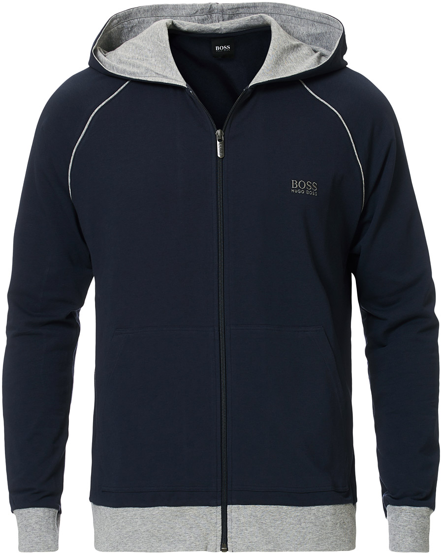 Herr | Tröjor | BOSS BLACK | BOSS Mix & Match Full Zip Hoodie Dark Blue