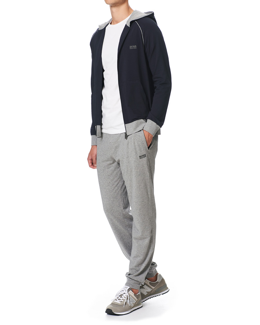 Herr | Tröjor | BOSS BLACK | BOSS Mix & Match Full Zip Hoodie Dark Blue