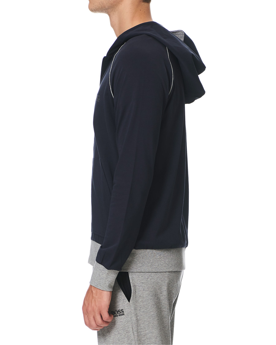 Herr | Tröjor | BOSS BLACK | BOSS Mix & Match Full Zip Hoodie Dark Blue