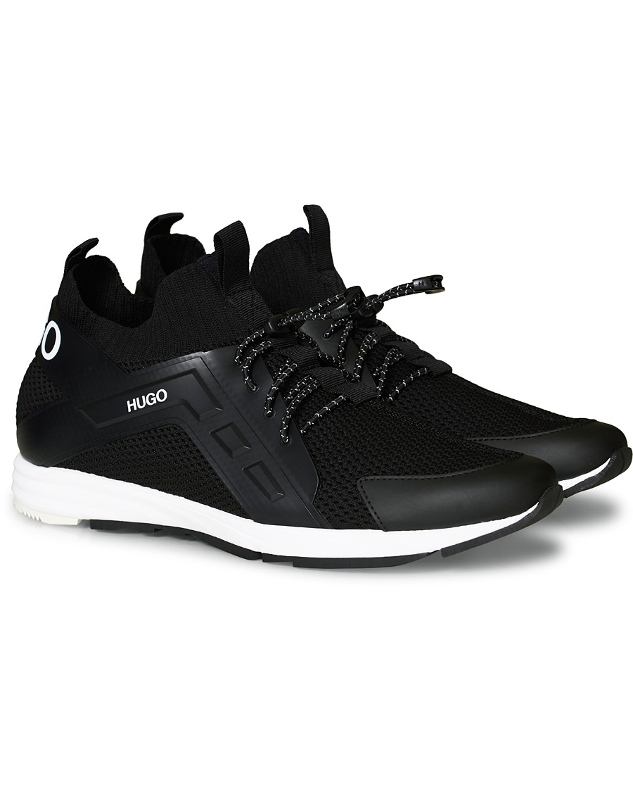 Herr | HUGO Hybrid Mesh Running Sneaker Black | HUGO | Hybrid Mesh Running Sneaker Black