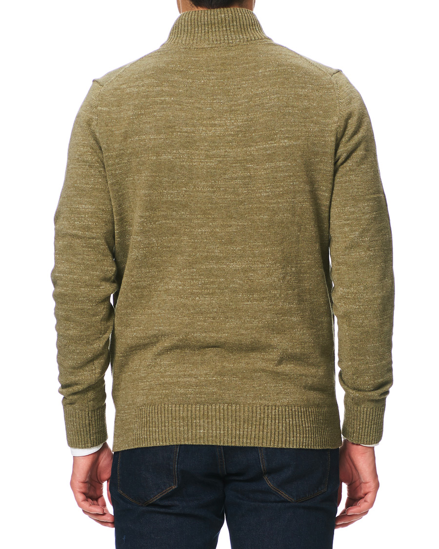 Herr | Tröjor | Morris | Randall Cotton Half-Zip Sweater Olive