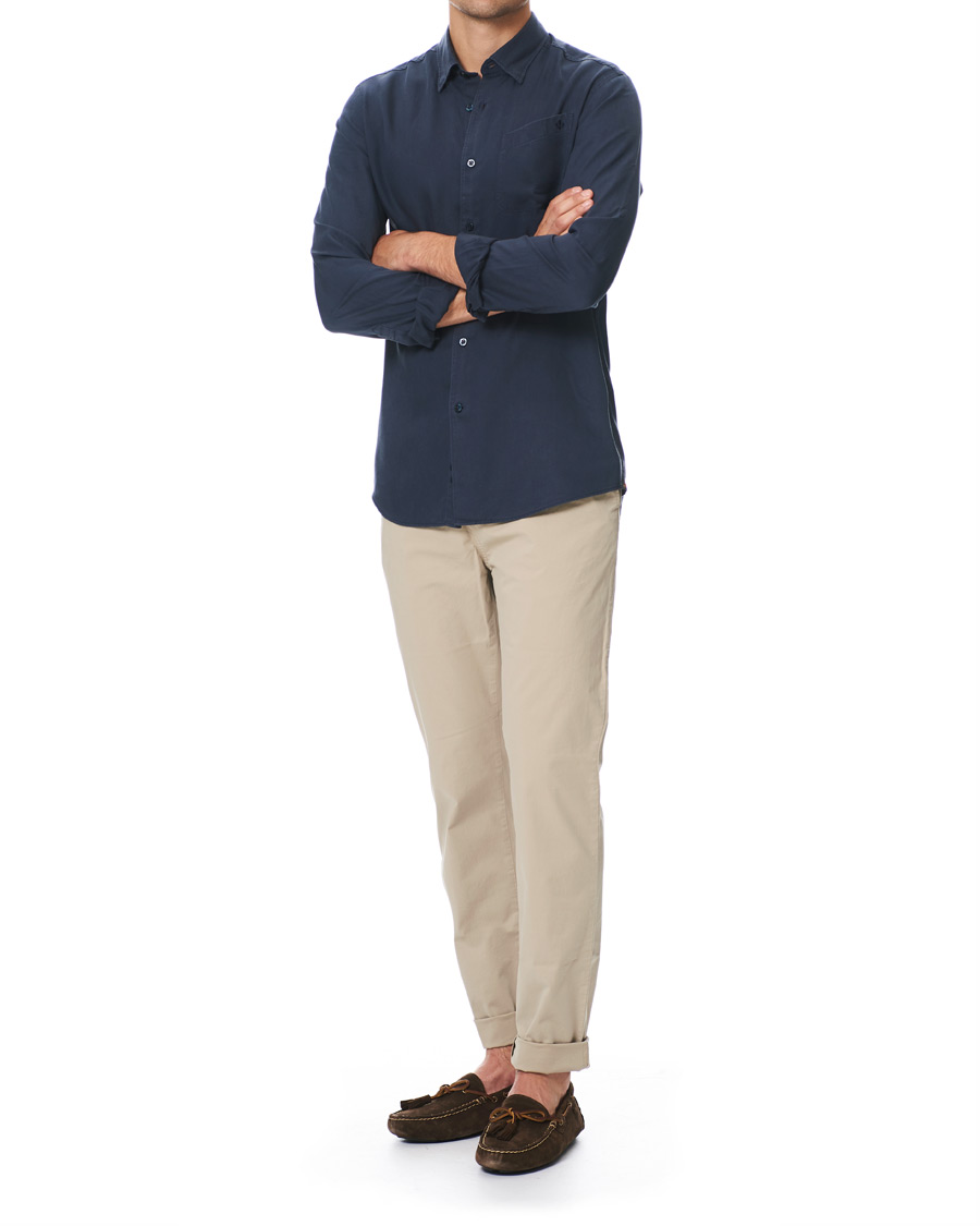 Herr | Skjortor | Morris | Alvin Tencel Shirt Navy