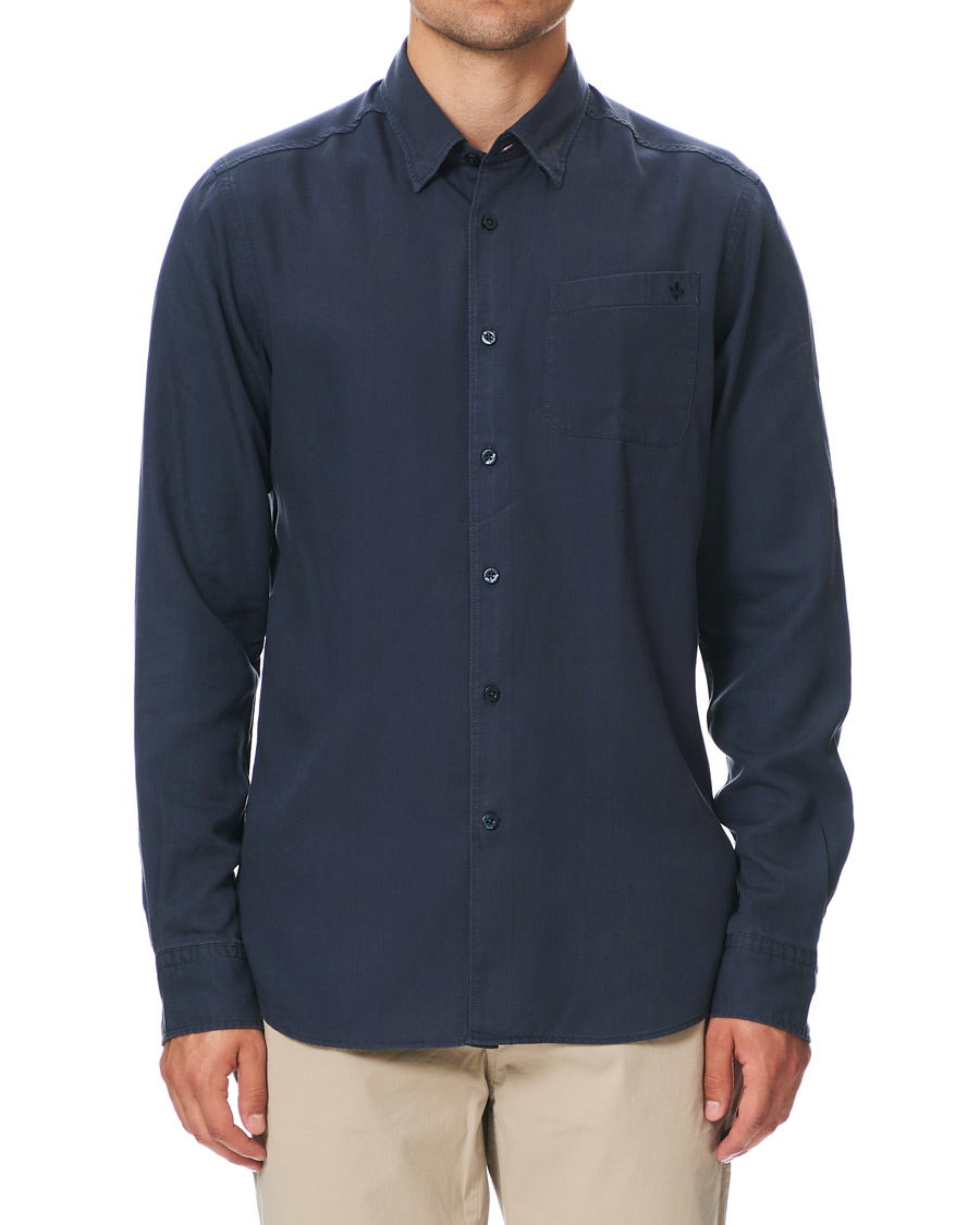 Herr | Skjortor | Morris | Alvin Tencel Shirt Navy