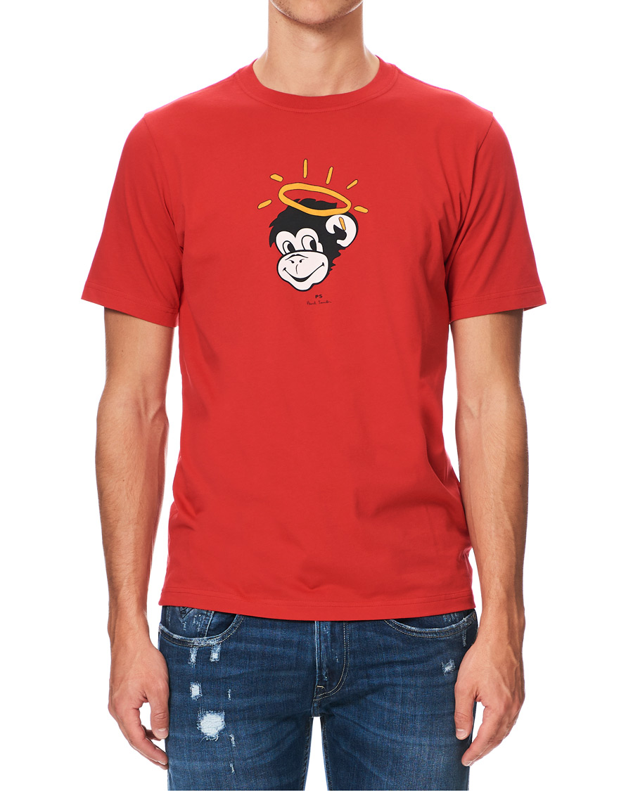Herr | T-Shirts | PS Paul Smith | Regular Fit Monkey Halo Tee Red