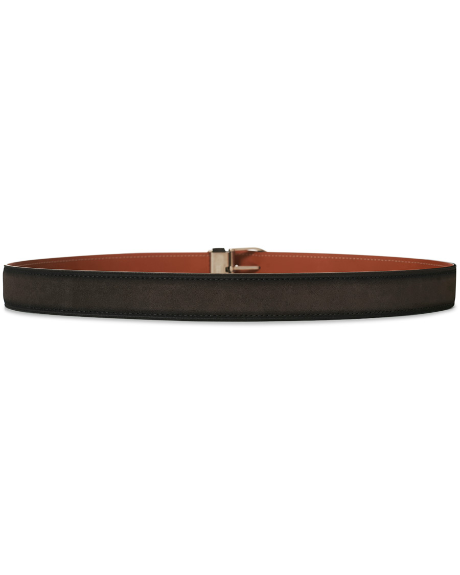 Herr | Montblanc Horseshoe Buckle Belt 35mm Grey Suede | Montblanc | Horseshoe Buckle Belt 35mm Grey Suede