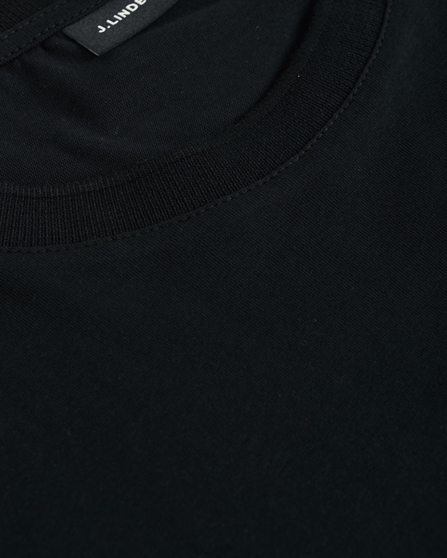 Herr | T-Shirts | J.Lindeberg | Silo Fine Cotton Crew Neck Tee Black