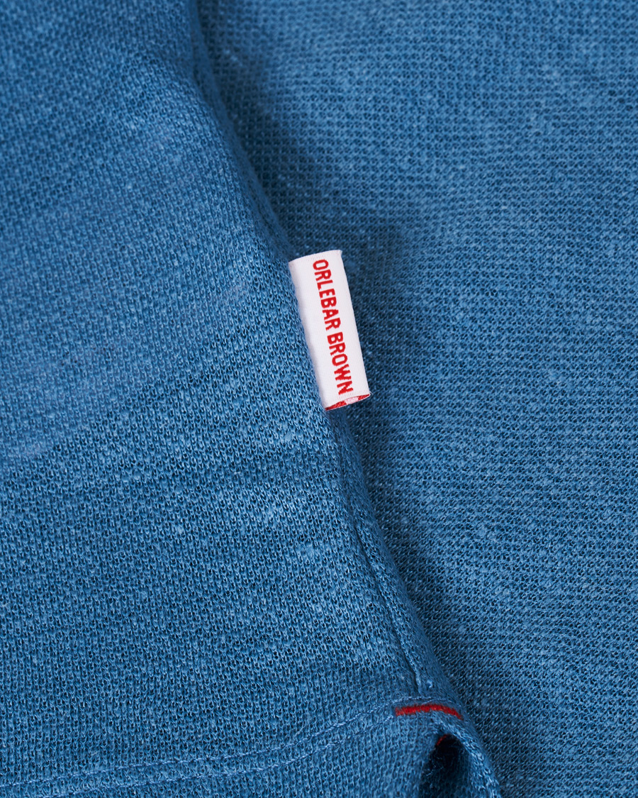 Herr | Pikéer | Orlebar Brown | Felix Linen Polo Blue Haze/Washed Indigo
