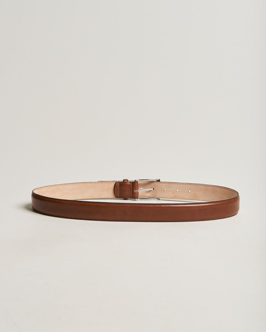 Herr | Släta bälten | Loake 1880 | Henry Leather Belt 3,3 cm Mahogany