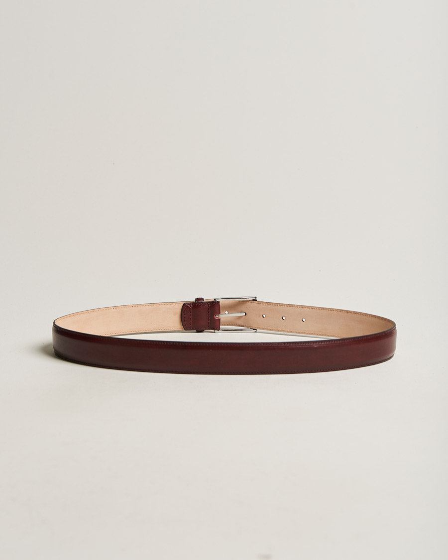 Herr | Bälten | Loake 1880 | Henry Leather Belt 3,3 cm Burgundy