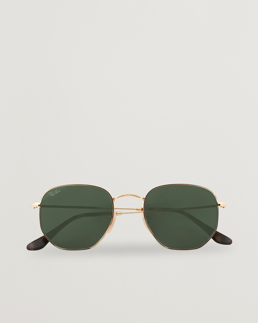 Herr | Solglasögon | Ray-Ban | 0RB3548N Hexagonal Sunglasses Gold/Green