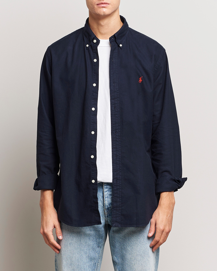 Herr | Gåvor | Polo Ralph Lauren | Custom Fit Garment Dyed Oxford Shirt Navy