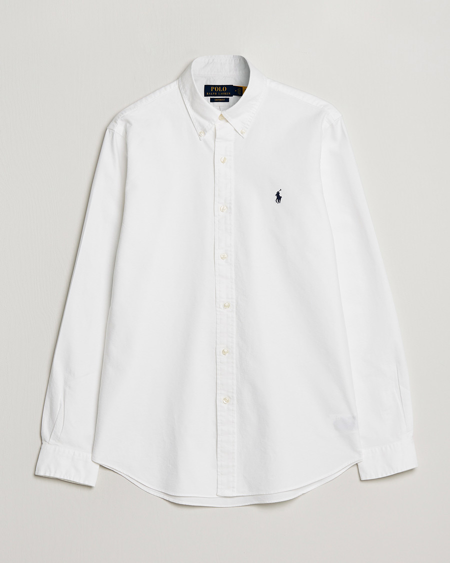 Herr | Skjortor | Polo Ralph Lauren | Custom Fit Garment Dyed Oxford Shirt White