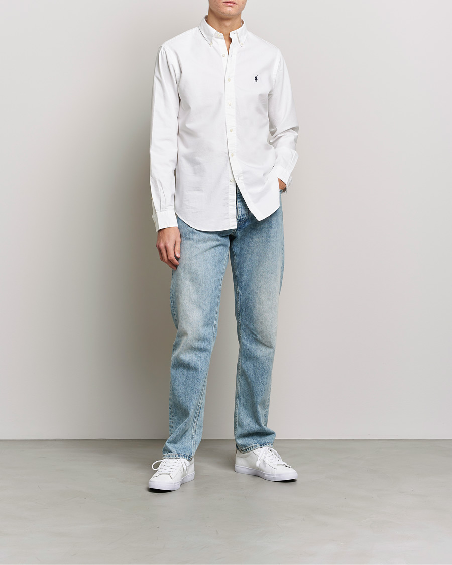 Herr | Skjortor | Polo Ralph Lauren | Custom Fit Garment Dyed Oxford Shirt White