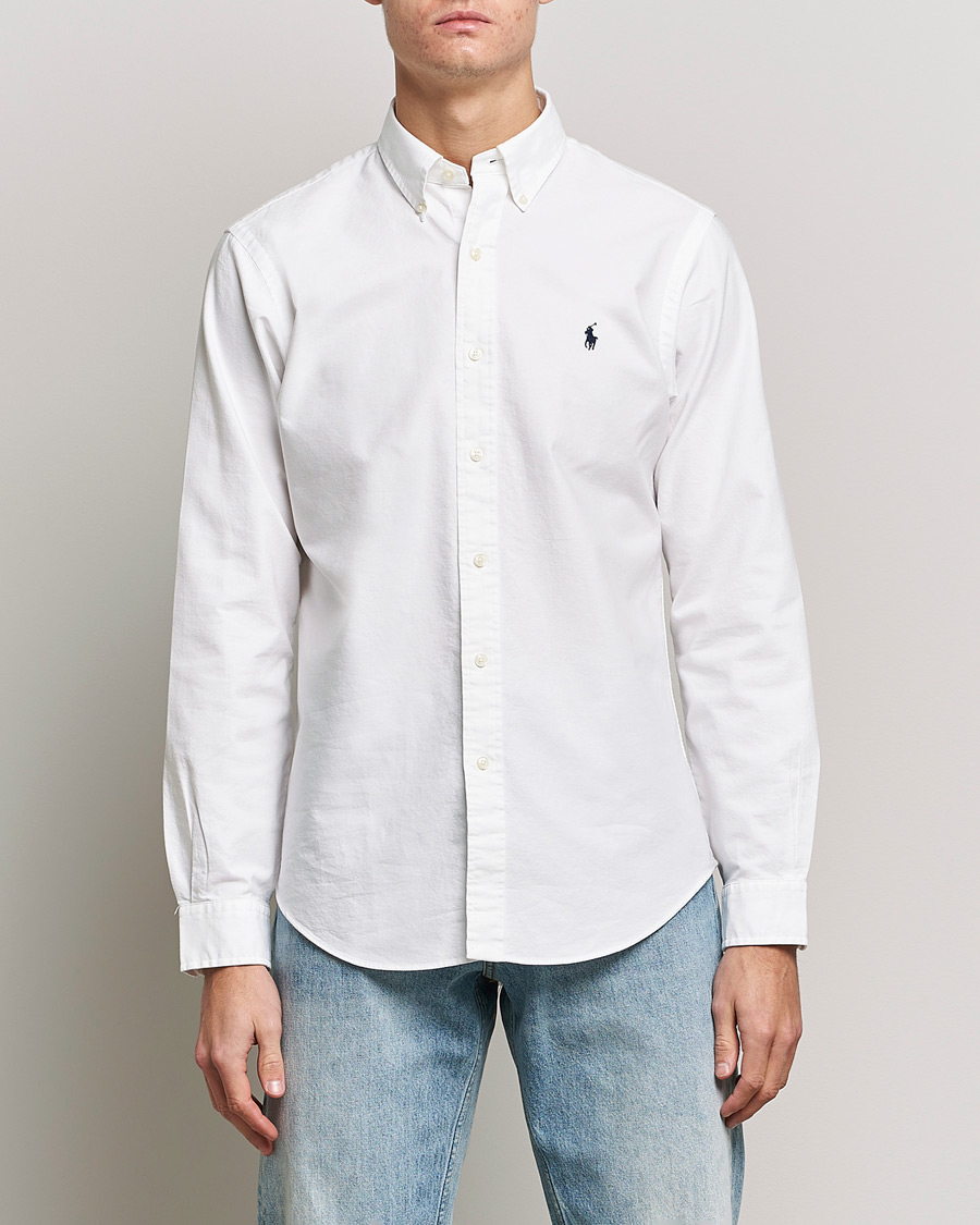 Herr | Casual | Polo Ralph Lauren | Custom Fit Garment Dyed Oxford Shirt White