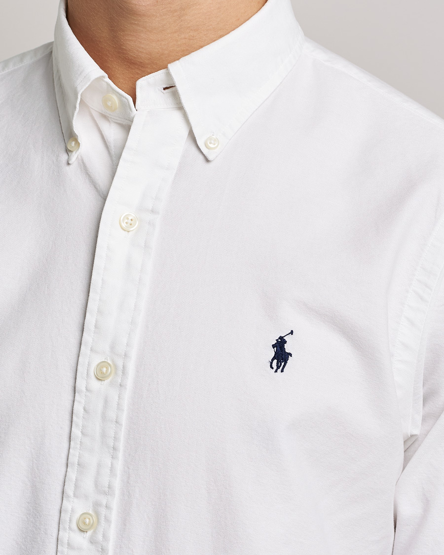 Herr | Skjortor | Polo Ralph Lauren | Custom Fit Garment Dyed Oxford Shirt White