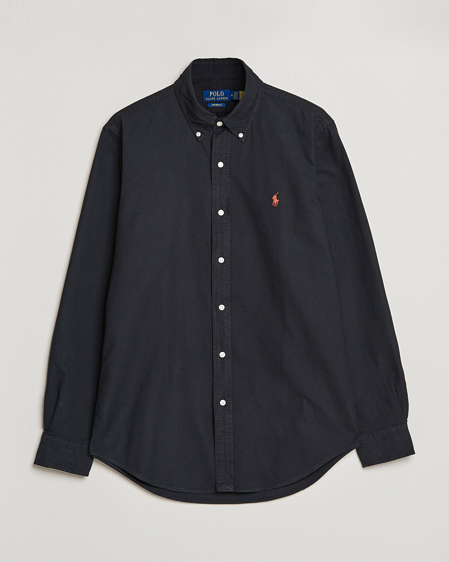 Herr |  | Polo Ralph Lauren | Custom Fit Garment Dyed Oxford Shirt Black
