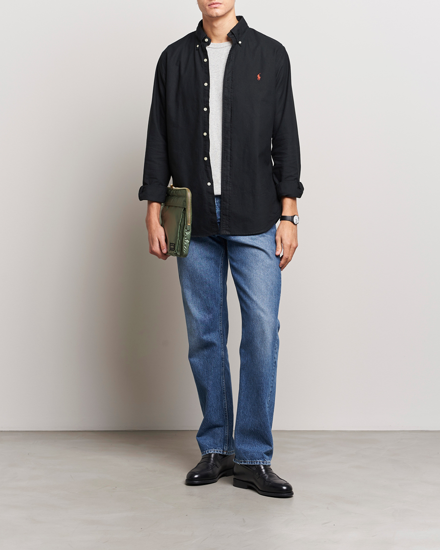 Herr | Oxfordskjortor | Polo Ralph Lauren | Custom Fit Garment Dyed Oxford Shirt Black
