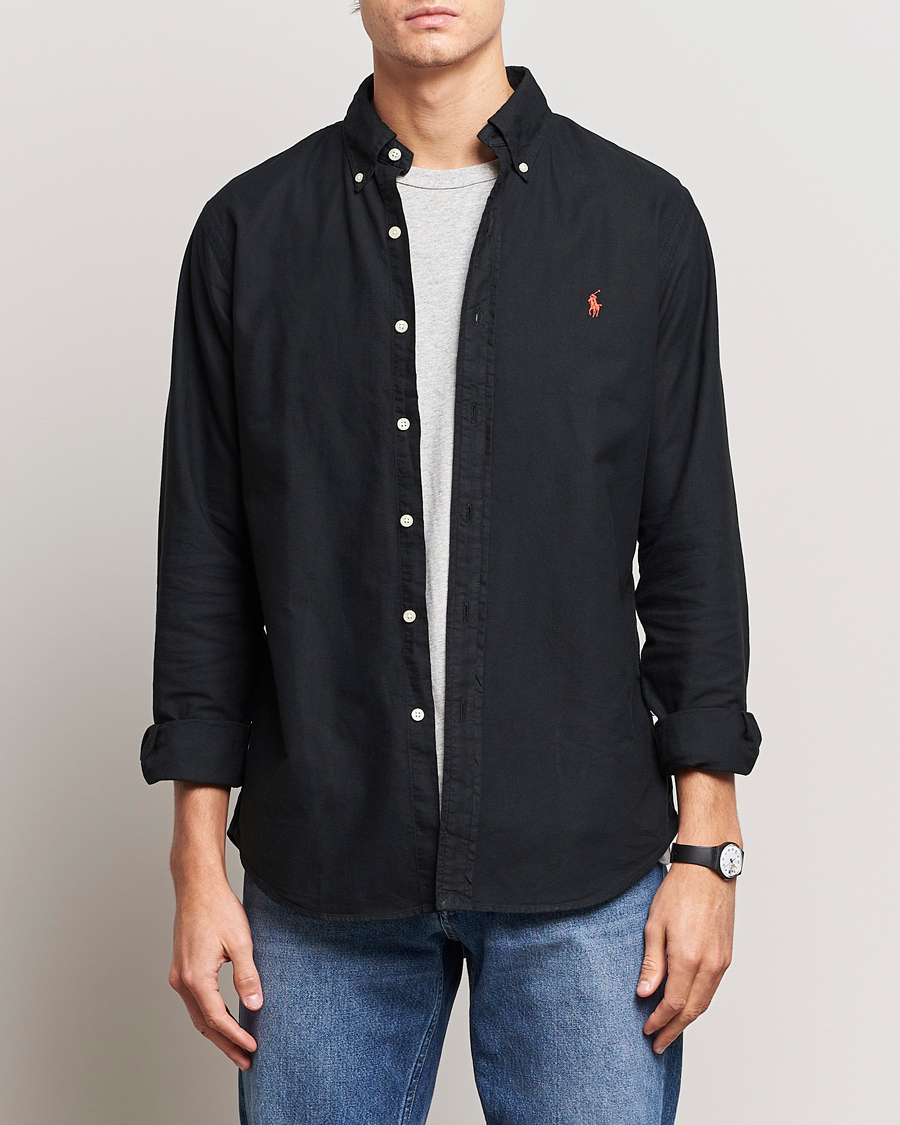 Herr | Skjortor | Polo Ralph Lauren | Custom Fit Garment Dyed Oxford Shirt Black