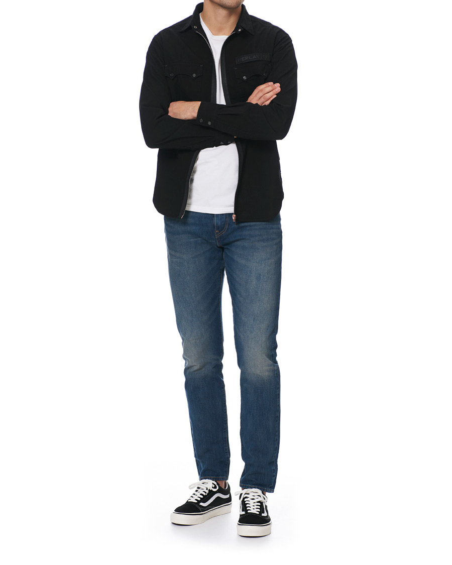 Herr | Skjortor | Replay | Neymar JR Denim Full Zip Overshirt Black