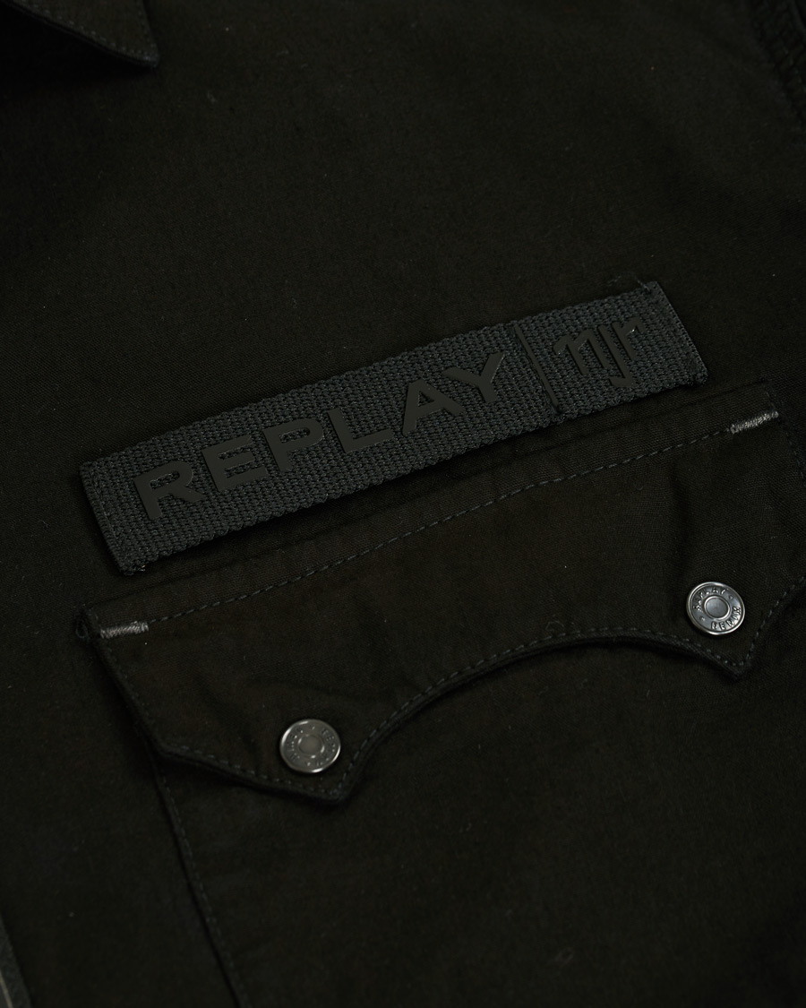 Herr | Skjortor | Replay | Neymar JR Denim Full Zip Overshirt Black