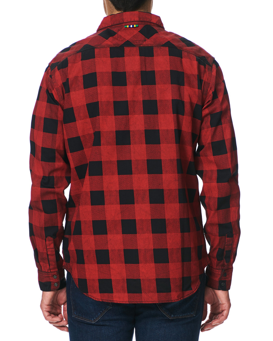 Herr | Skjortor | Replay | Neymar JR Check Full Zip Overshirt Black/Red XXL