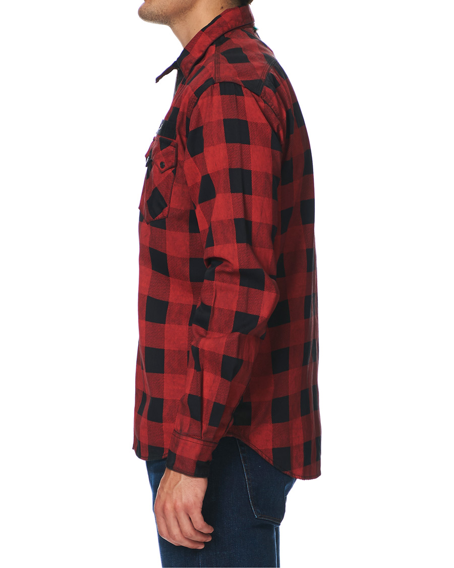 Herr | Skjortor | Replay | Neymar JR Check Full Zip Overshirt Black/Red XXL