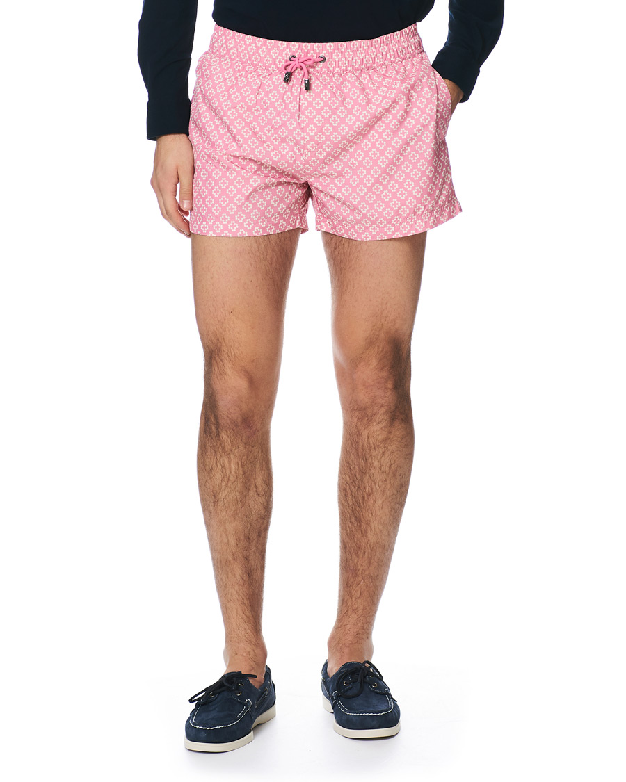 Herr | Badbyxor | NIKBEN | Studio Western Swim Shorts Pink/Off White