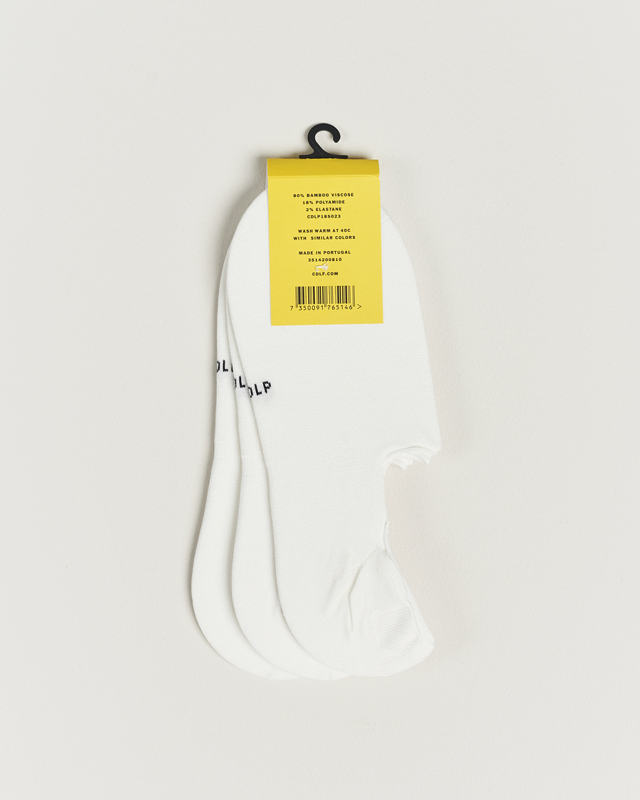 Herr | Ankelstrumpor | CDLP | 3-Pack No Show Socks White