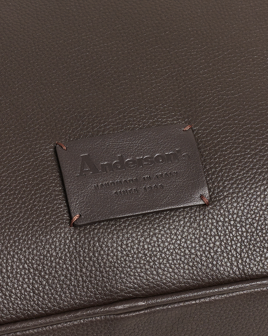 Herr | Väskor | Anderson's | Full Grain Leather Briefcase Dark Brown