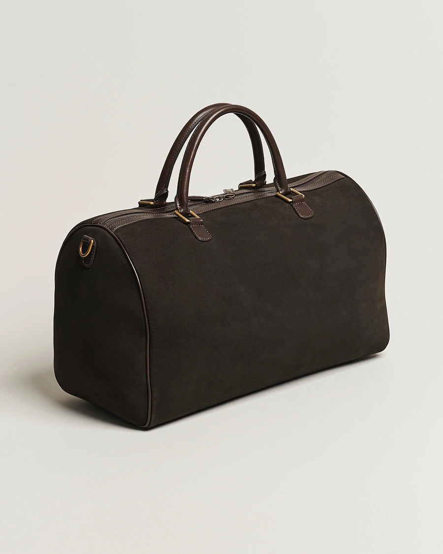 Herr | Italian Department | Anderson's | Boston Suede Weekendbag Brown/Brown