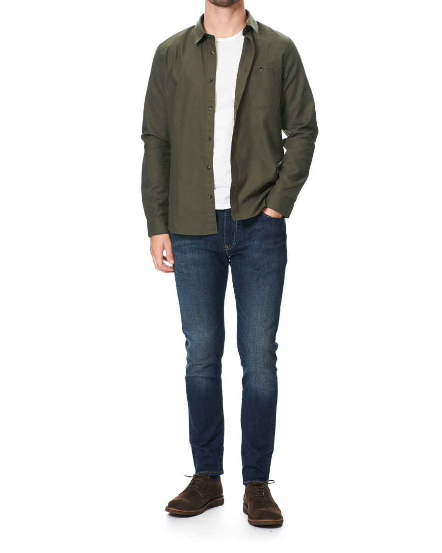 Herr | Skjortor | A.P.C. | Chicago Flannel Shirt Dark Green