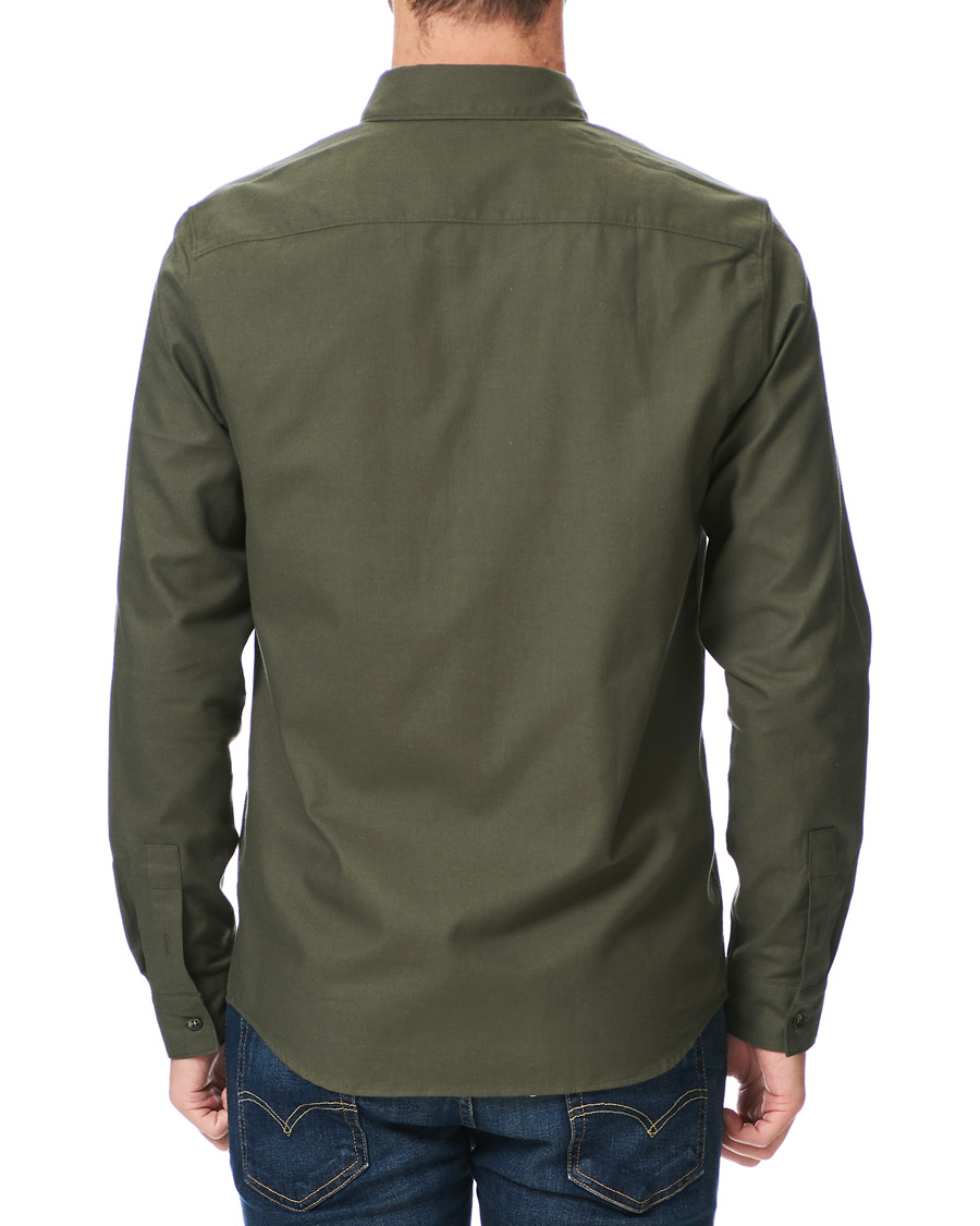 Herr | Skjortor | A.P.C. | Chicago Flannel Shirt Dark Green