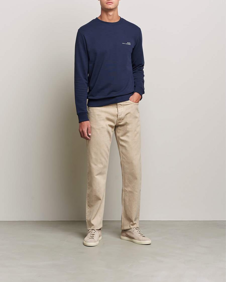 Herr | Tröjor | A.P.C. | Item Crew Neck Sweatshirt Navy