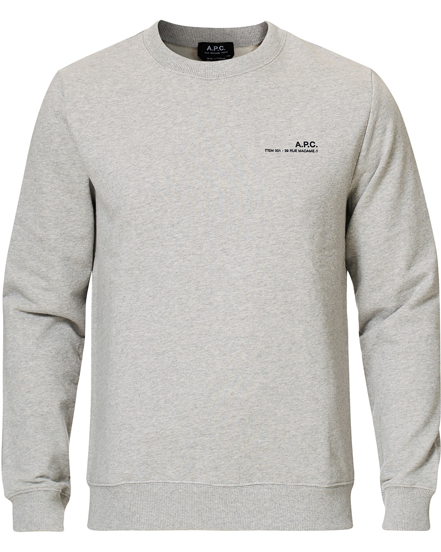 Herr | Tröjor | A.P.C. | Item Crew Neck Sweatshirt Heather Grey