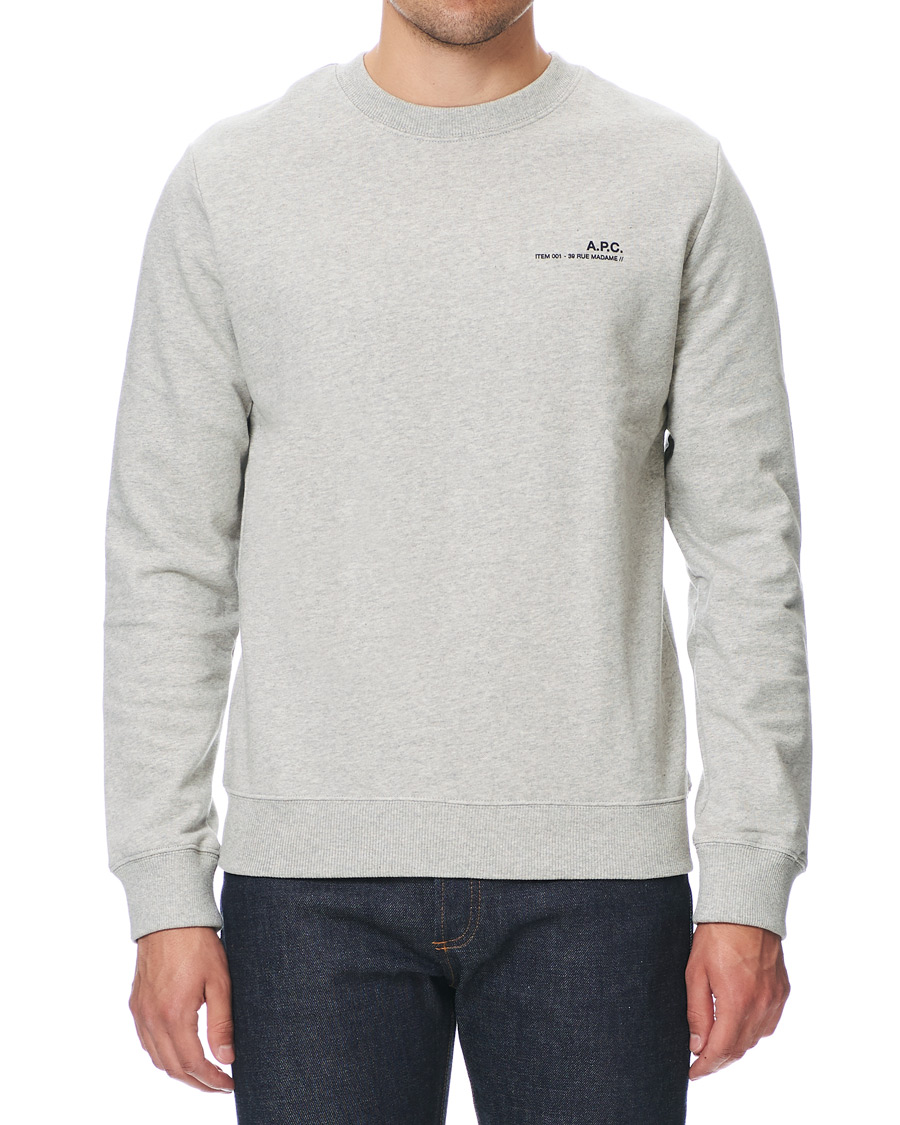 Herr | Tröjor | A.P.C. | Item Crew Neck Sweatshirt Heather Grey