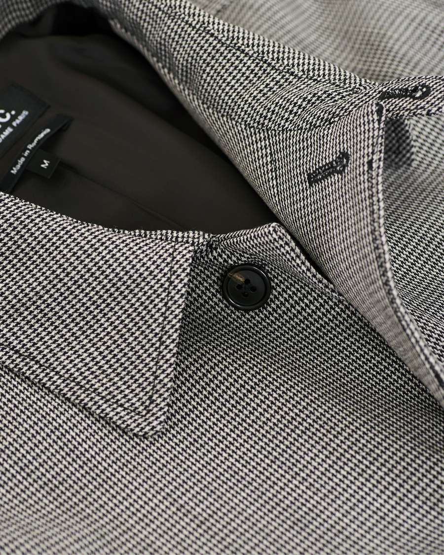 Herr | Jackor | A.P.C. | Houndstooth Mac Coat Light Grey