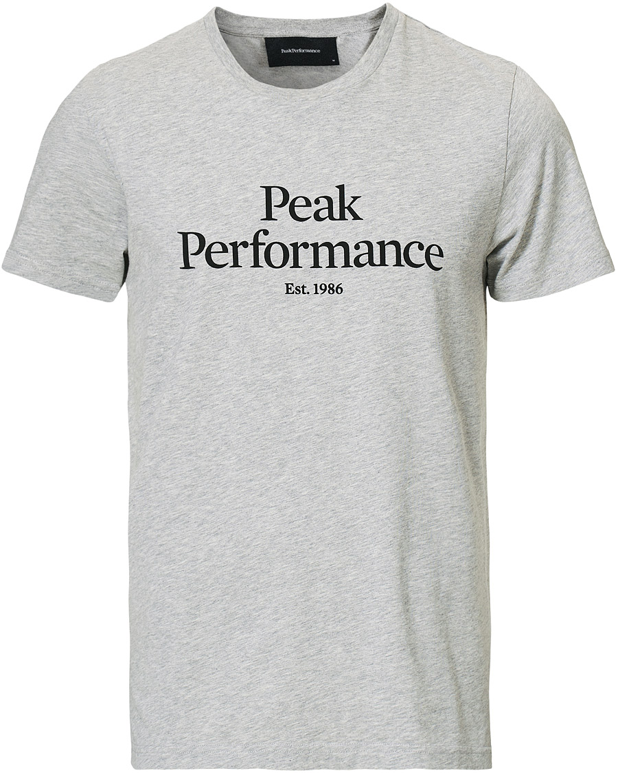 Herr | T-Shirts | Peak Performance | Original Logo Crew Neck Tee Light Grey Melange