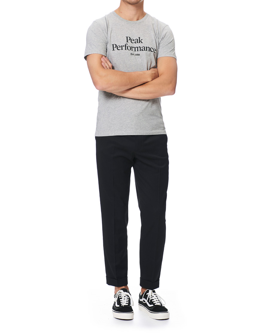 Herr | T-Shirts | Peak Performance | Original Logo Crew Neck Tee Light Grey Melange