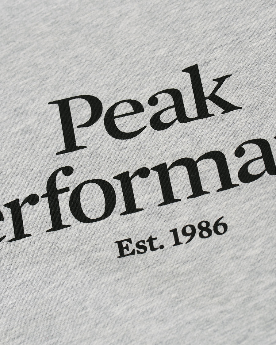 Herr | T-Shirts | Peak Performance | Original Logo Crew Neck Tee Light Grey Melange