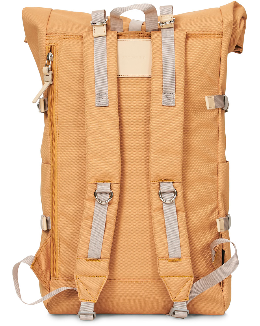 Herr | Sandqvist Bernt Cordura Eco Made Roll Top Backpack Yellow | Sandqvist | Bernt Cordura Eco Made Roll Top Backpack Yellow