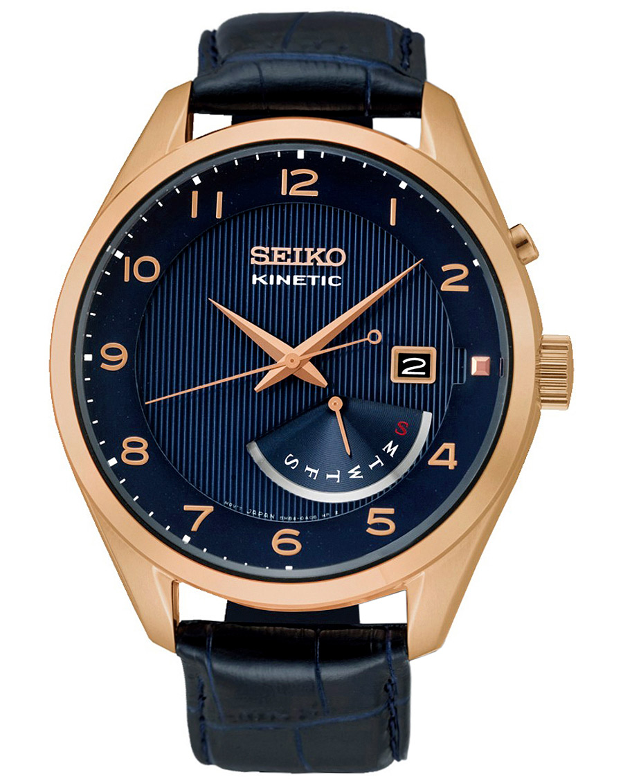 Herr | Seiko Kinetic 42mm Calf Leather/Blue Dial | Seiko | Kinetic 42mm Calf Leather/Blue Dial