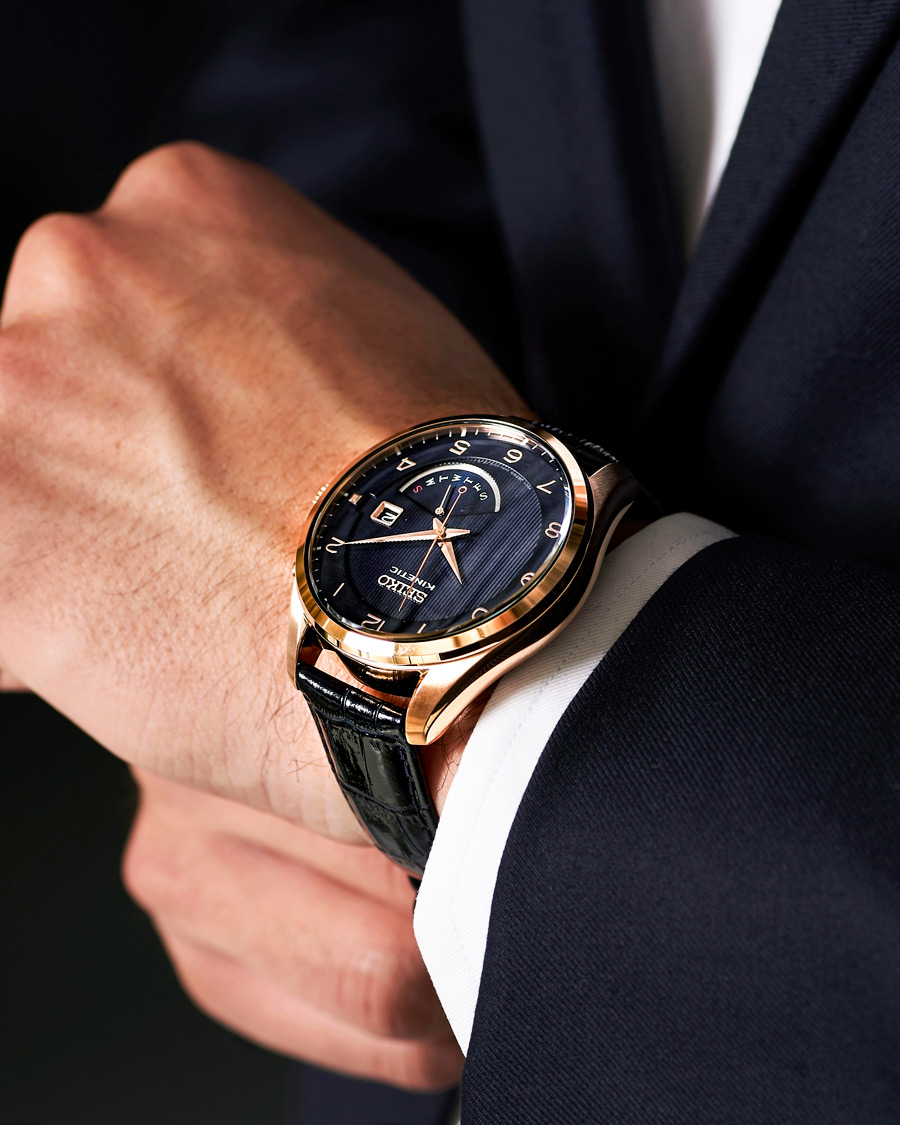 Herr | Seiko Kinetic 42mm Calf Leather/Blue Dial | Seiko | Kinetic 42mm Calf Leather/Blue Dial