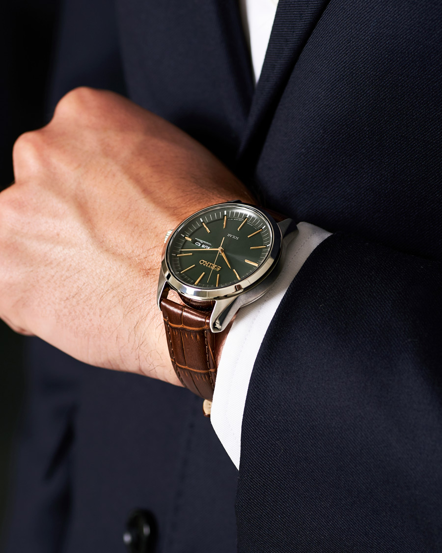 Herr | Seiko Solar 40mm Sapphire/Green Dial | Seiko | Solar 40mm Sapphire/Green Dial